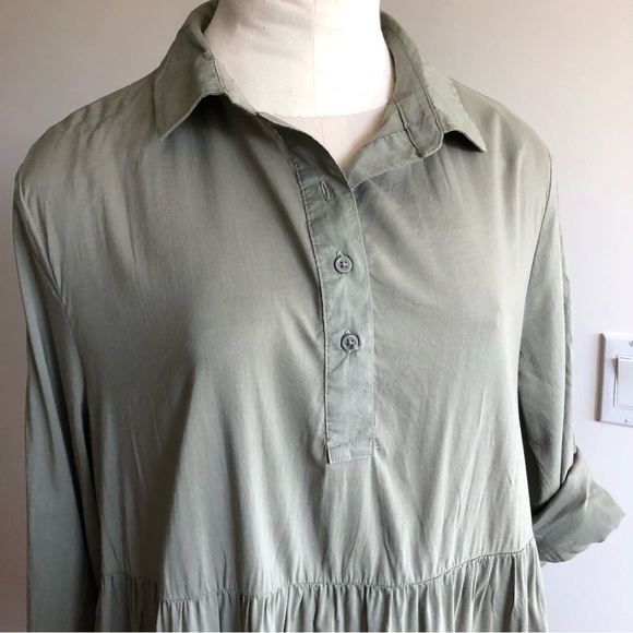 George Sage Green Tiered Dress - Picture 4 of 11